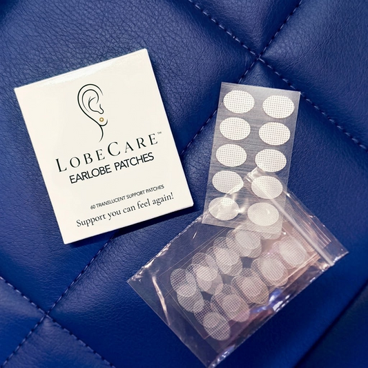 LobeCare™ (60 Patches) The ORIGINAL Ear Lobe Support Patches for Pierced Ears