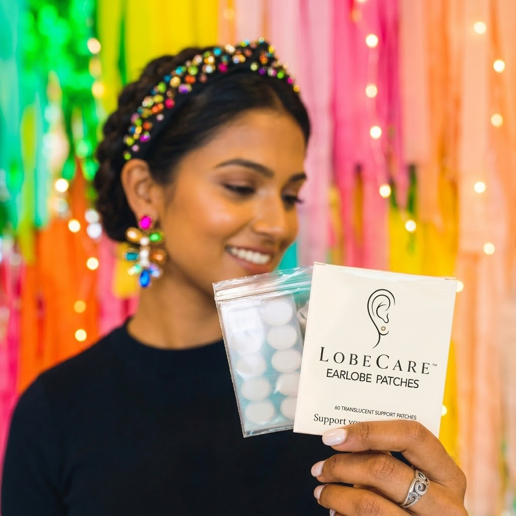 LobeCare™ (60 Patches) The ORIGINAL Ear Lobe Support Patches for Pierced Ears