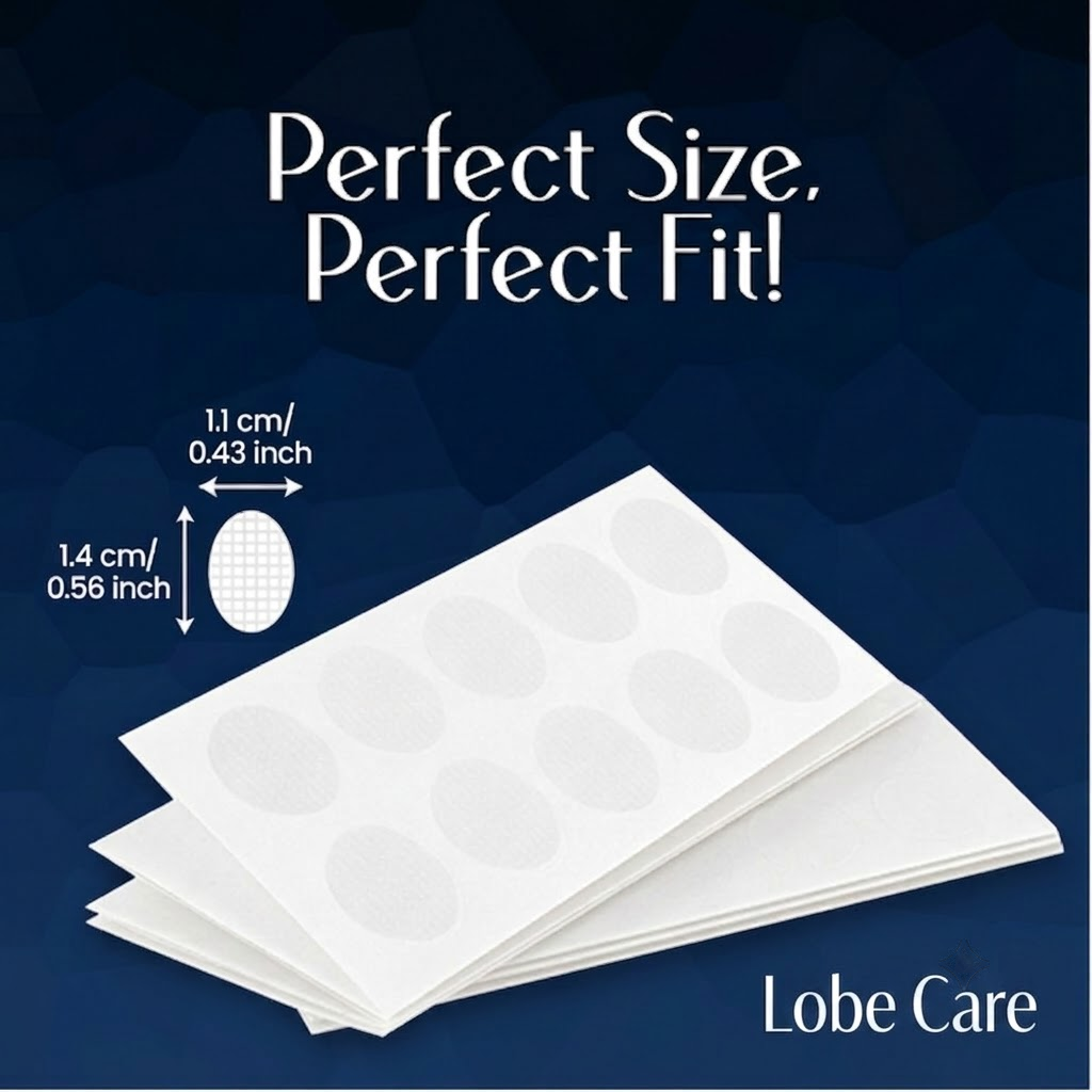 LobeCare™ (60 Patches) The ORIGINAL Ear Lobe Support Patches for Pierced Ears